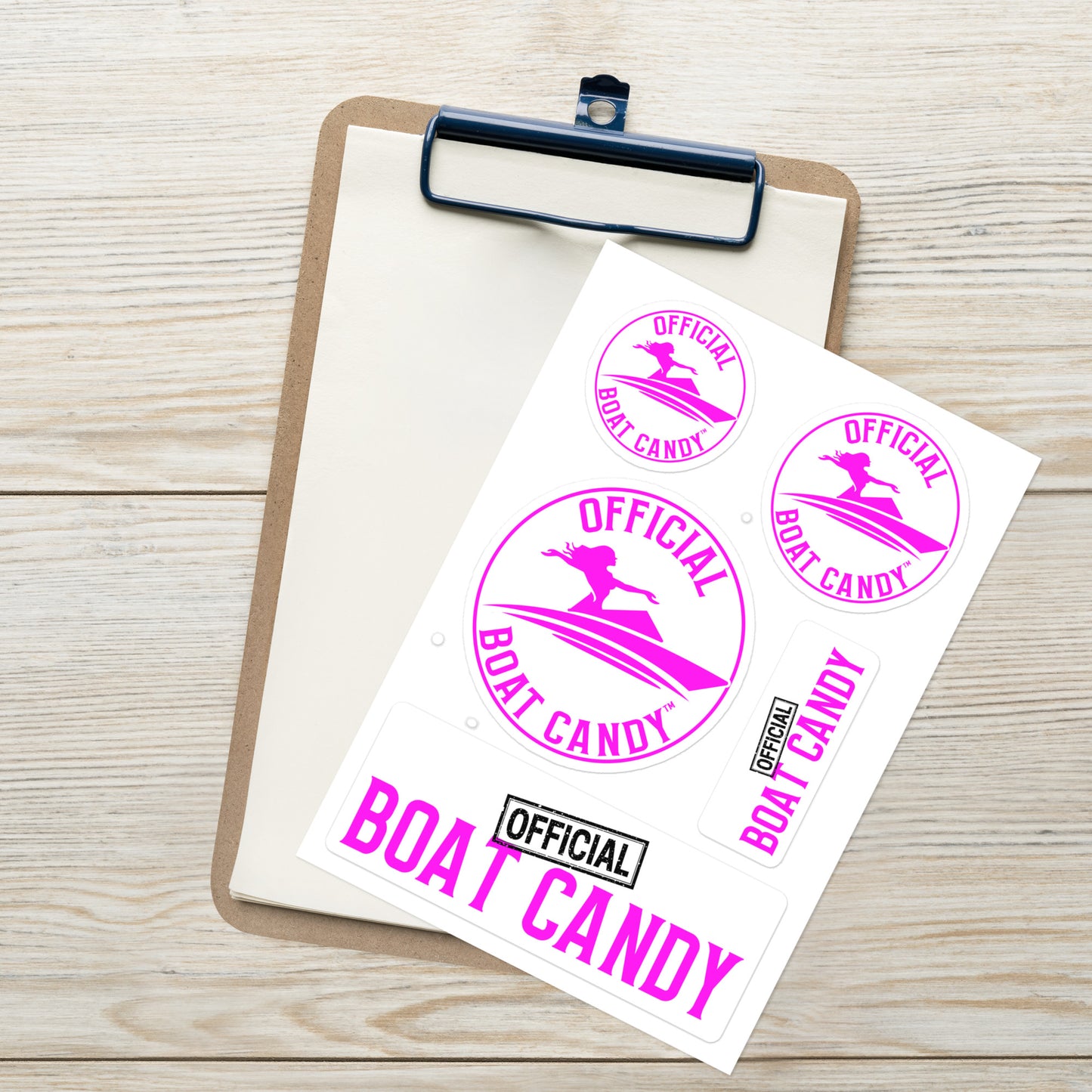 Sticker Sheet - Variety Pack - Neon Pink on White