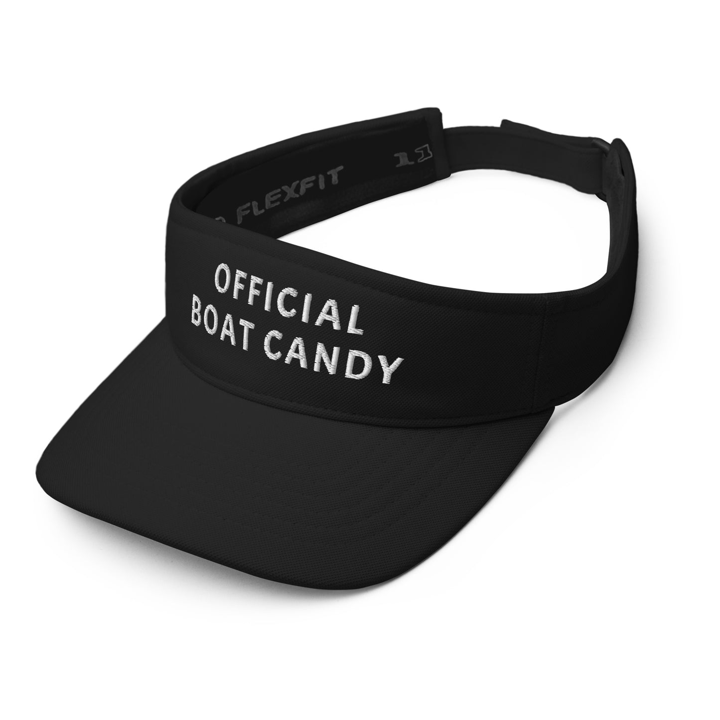 Visor - White Text Embroidered