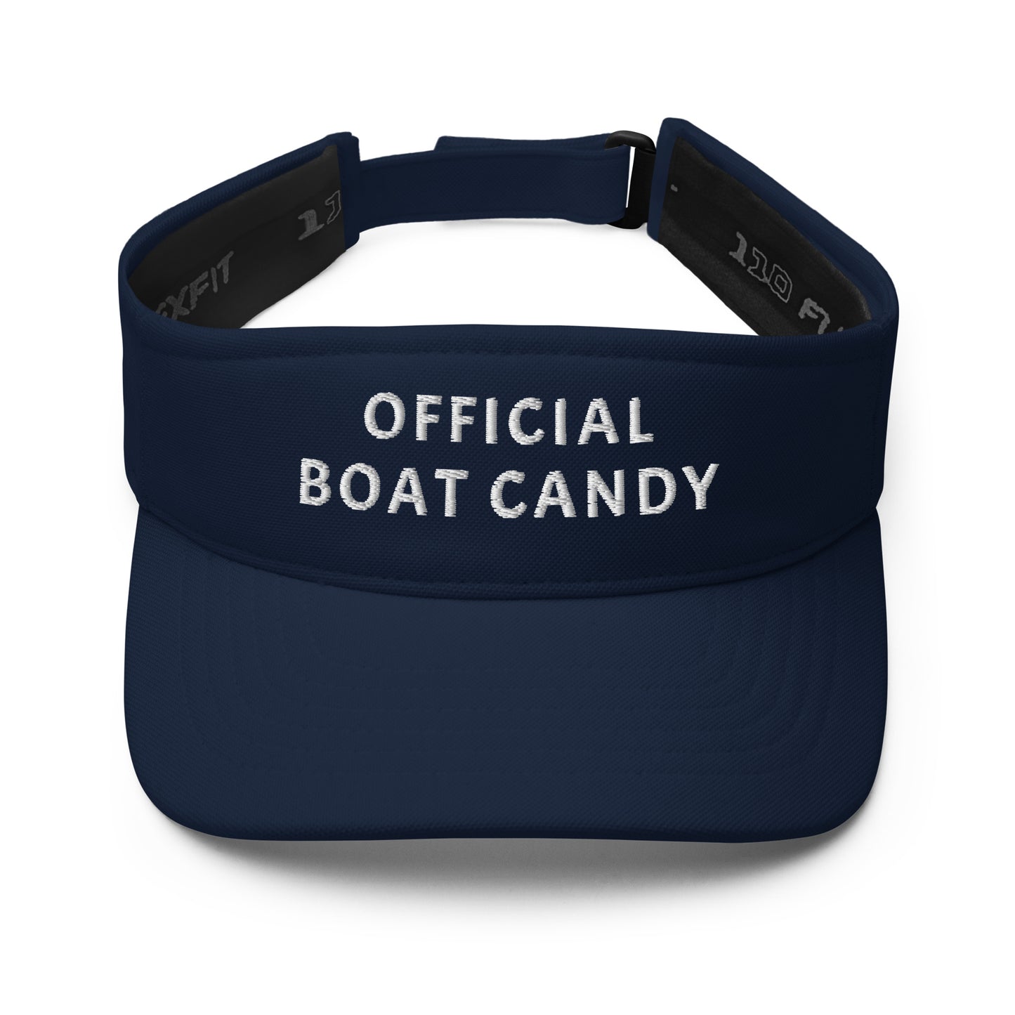 Visor - White Text Embroidered