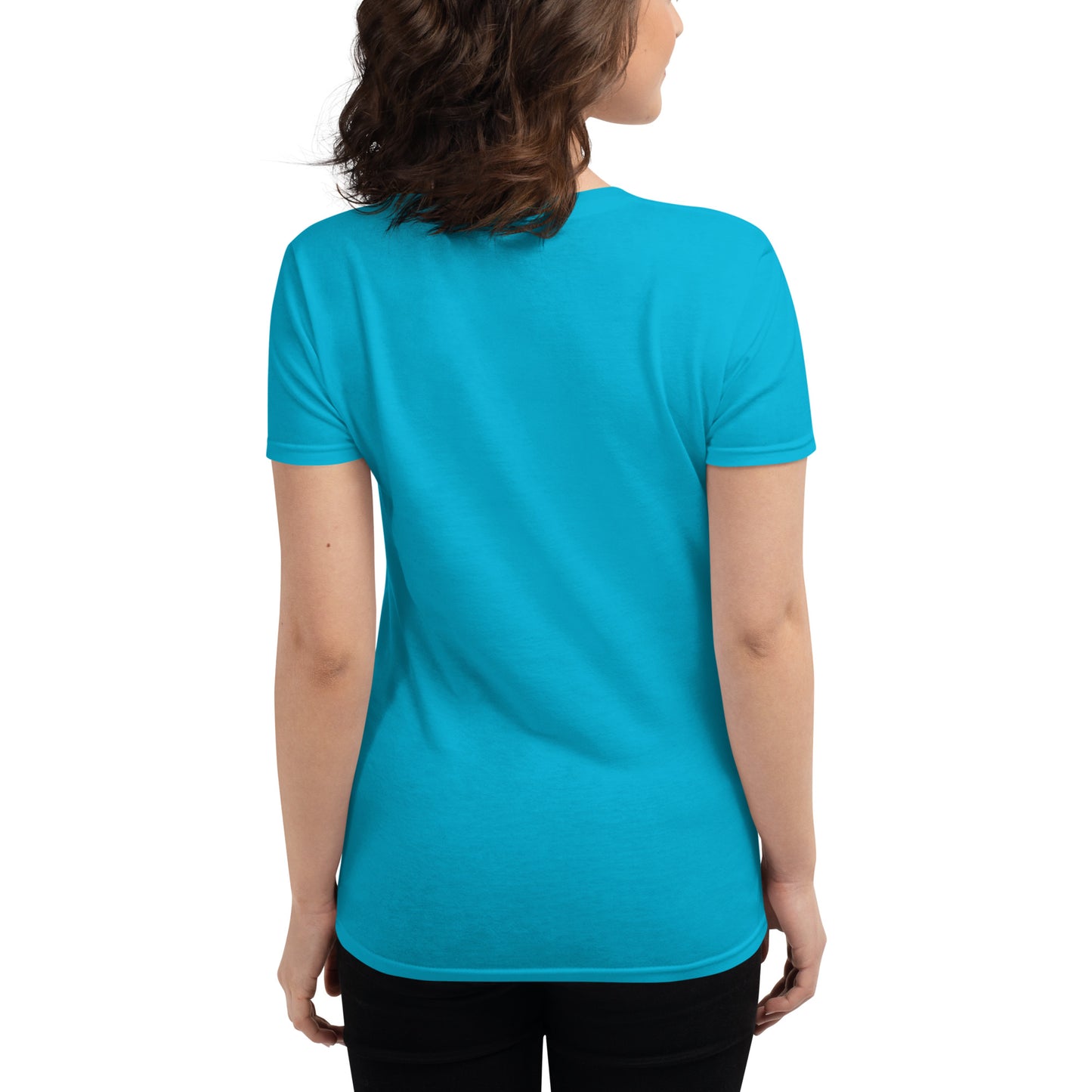 Women's Short Sleeve T-Shirt - S2 - Neon Pink and Black Print