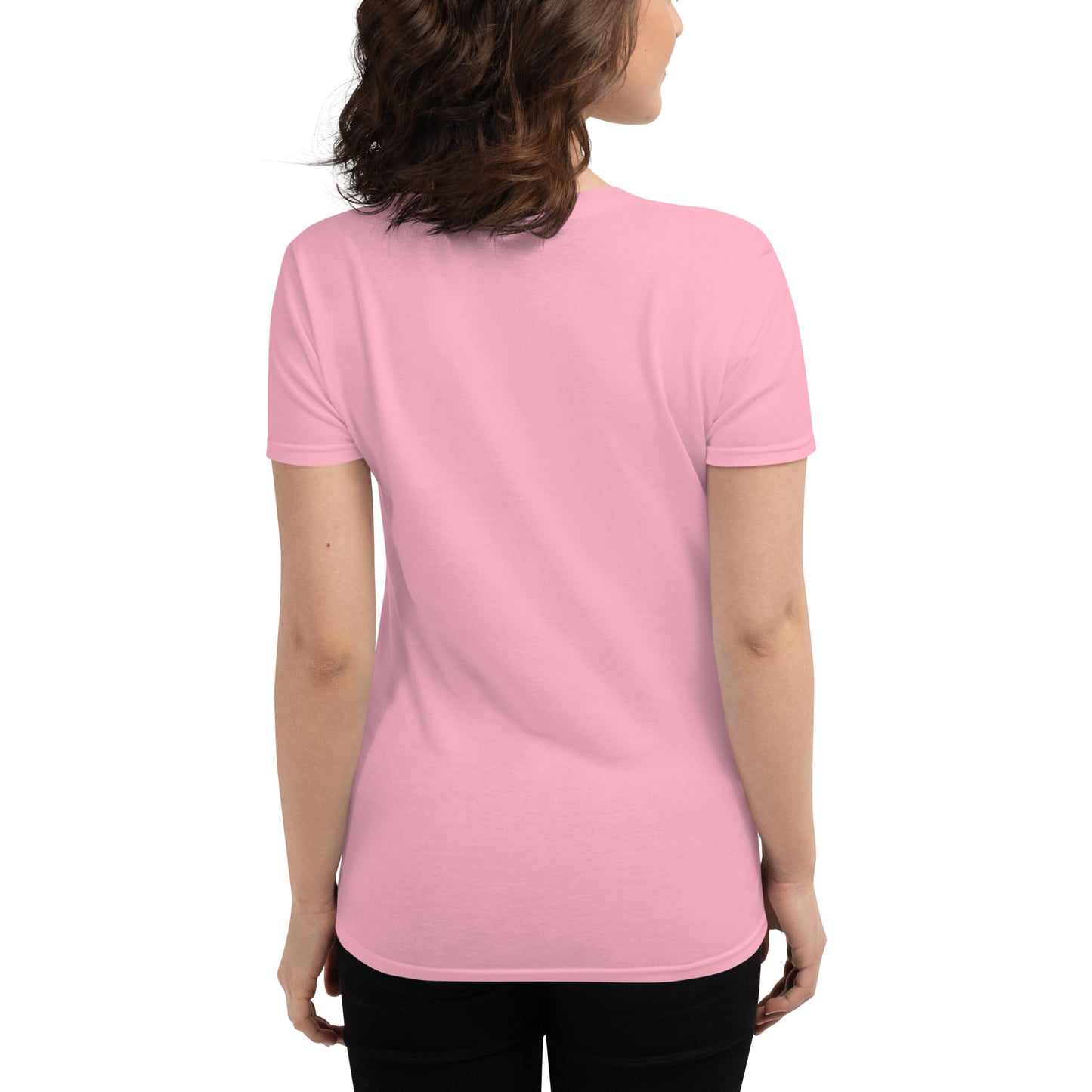 Women's Short Sleeve T-Shirt - S2 - Neon Pink and Black Print