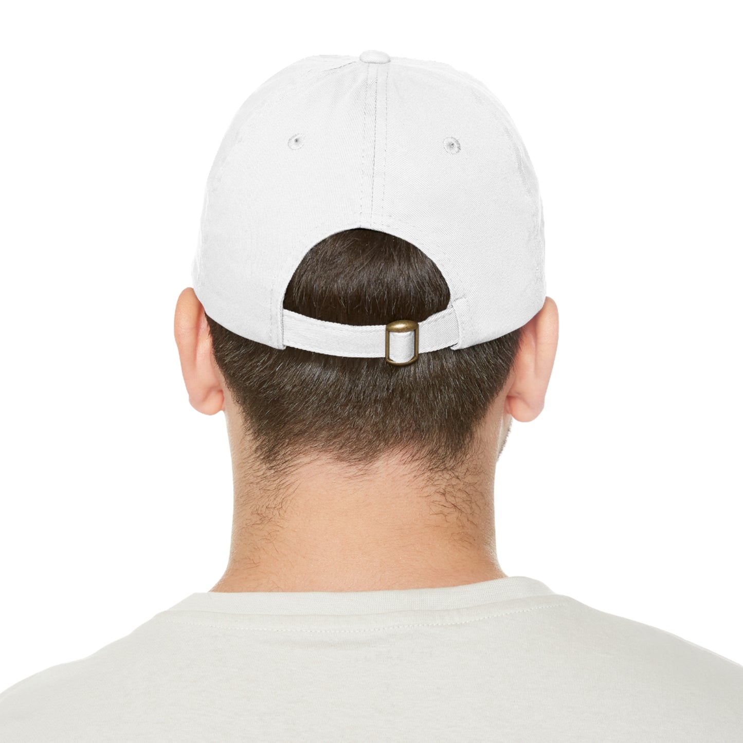 Dad Hat with Leather Patch (Round) - S3 - Blue Print