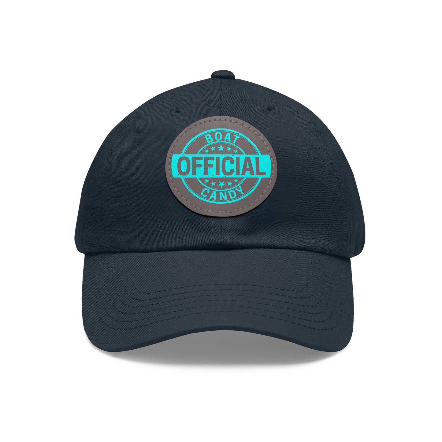 Dad Hat with Leather Patch (Round) - S3 - Blue Print