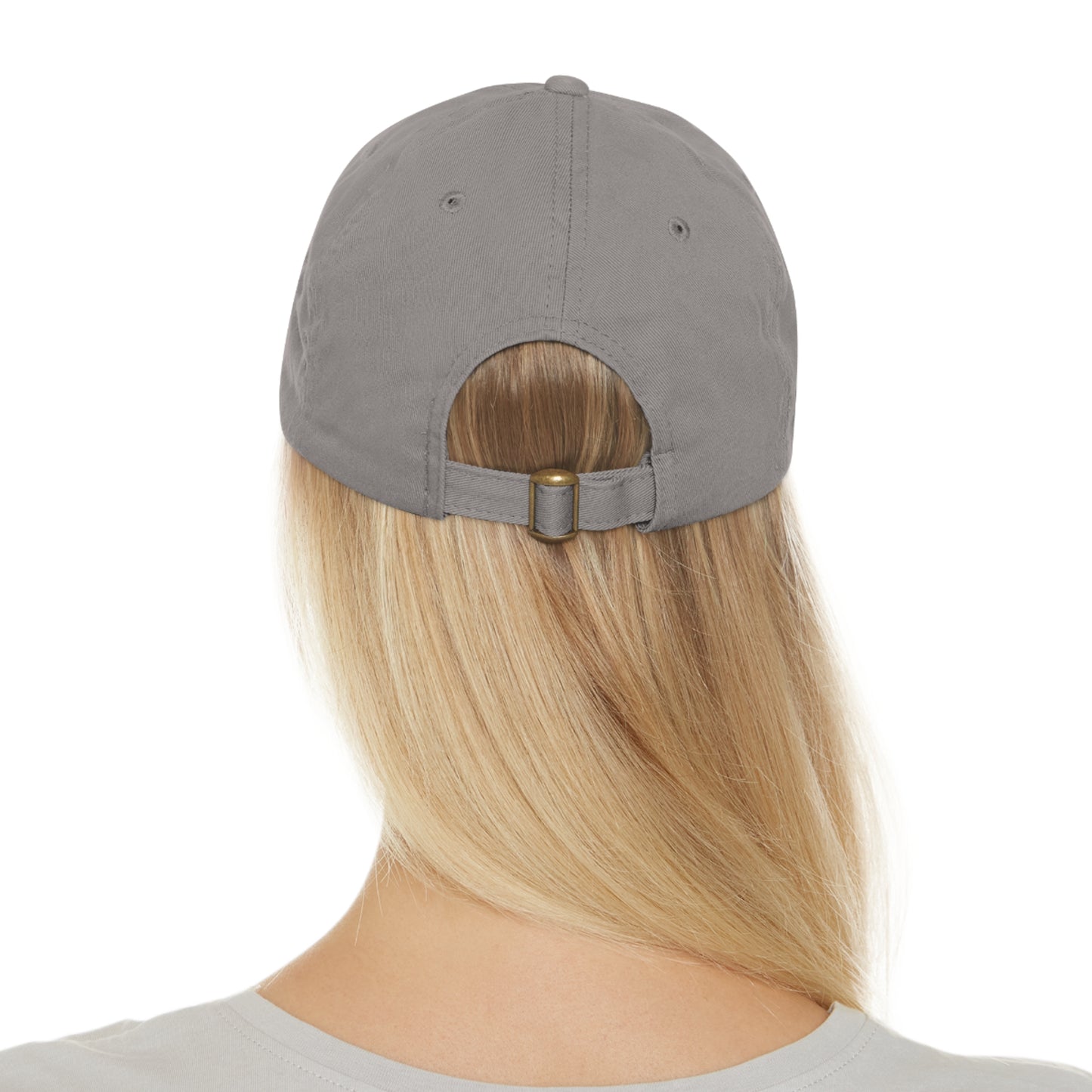 Dad Hat with Leather Patch (Round) - S3 - Blue Print