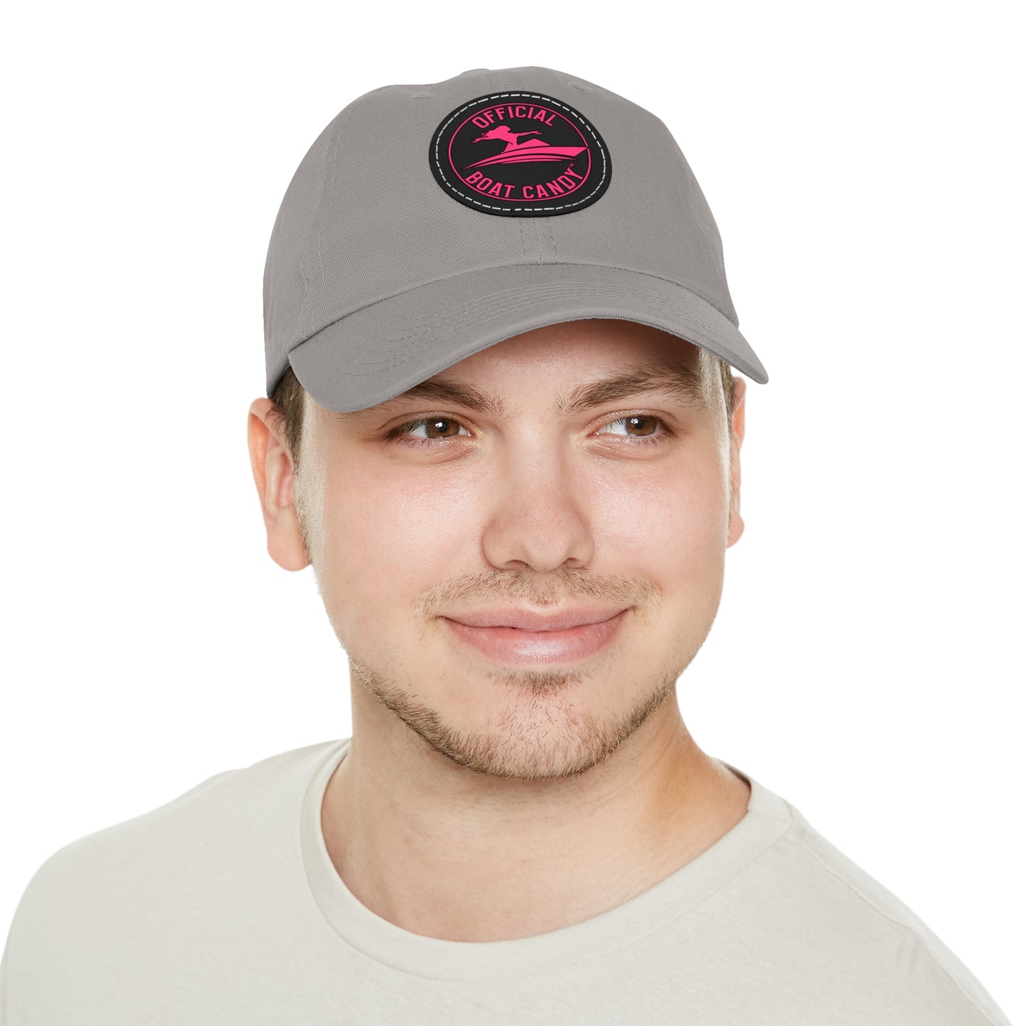 Dad Hat with Leather Patch (Round) - OBC Logo - Roseo Print