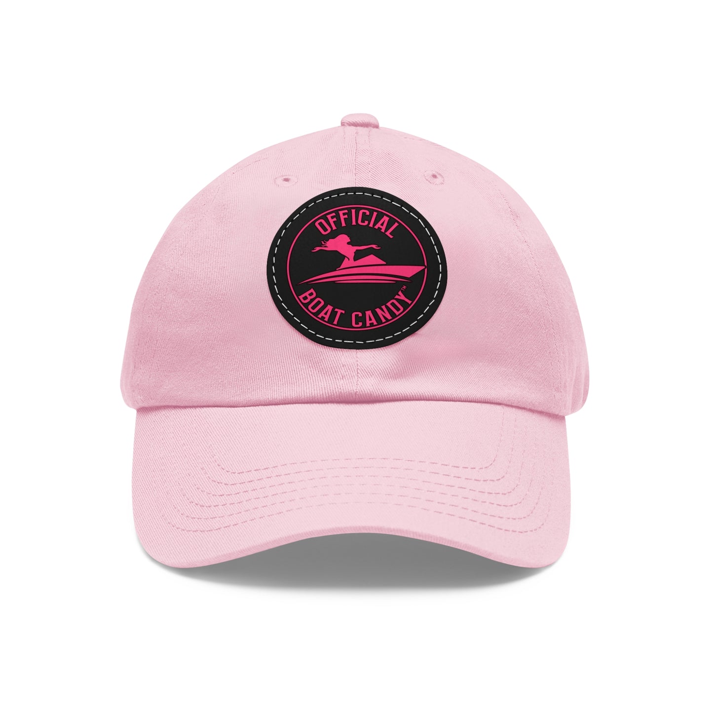 Dad Hat with Leather Patch (Round) - OBC Logo - Roseo Print