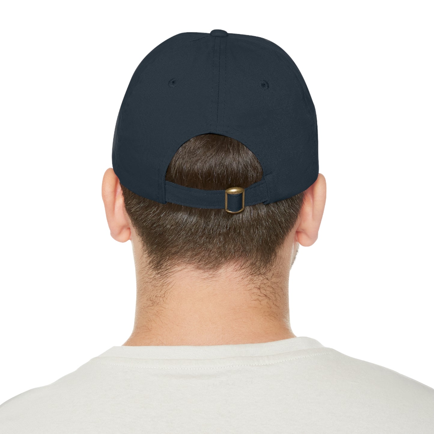 Dad Hat with Leather Patch (Round) - S3 - Blue Print