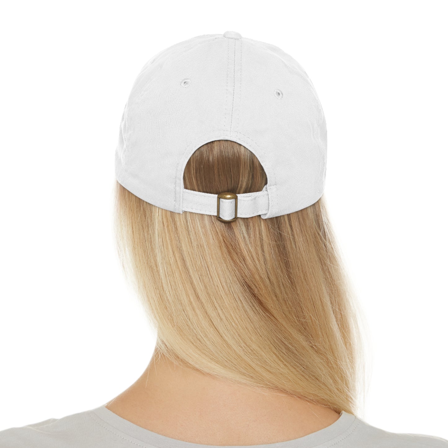 Dad Hat with Leather Patch (Round) - S3 - Blue Print