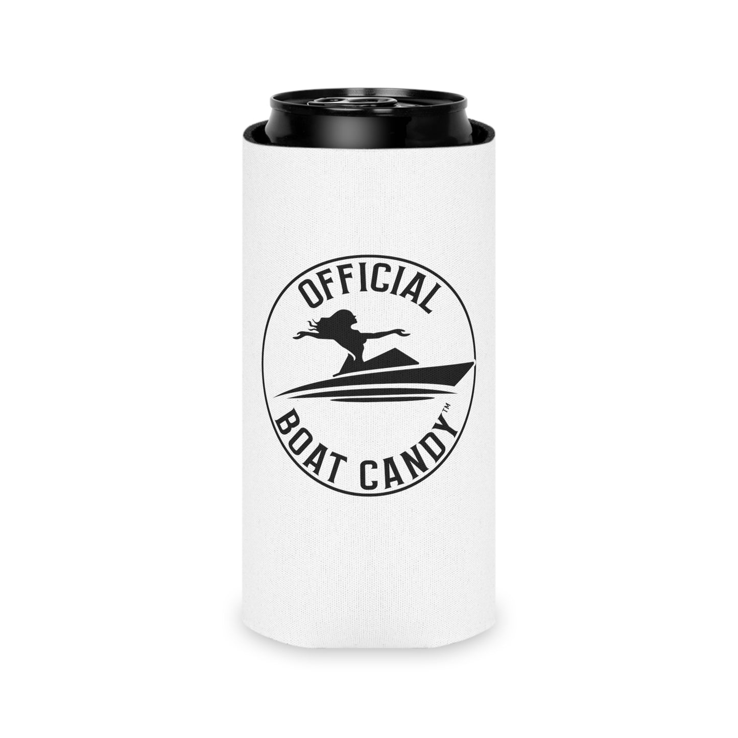 Can Cooler Coozie - Female Logo - Black