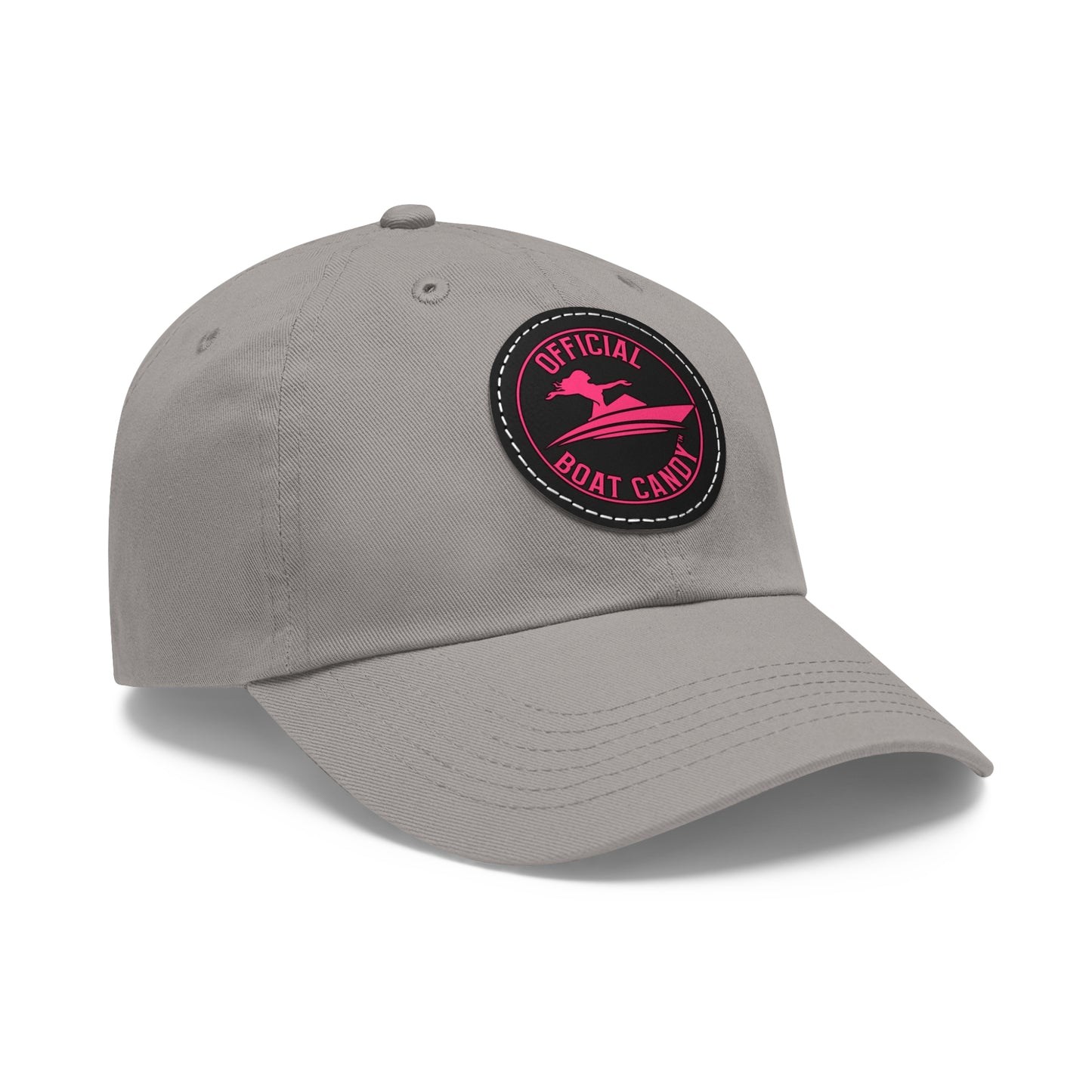 Dad Hat with Leather Patch (Round) - OBC Logo - Roseo Print