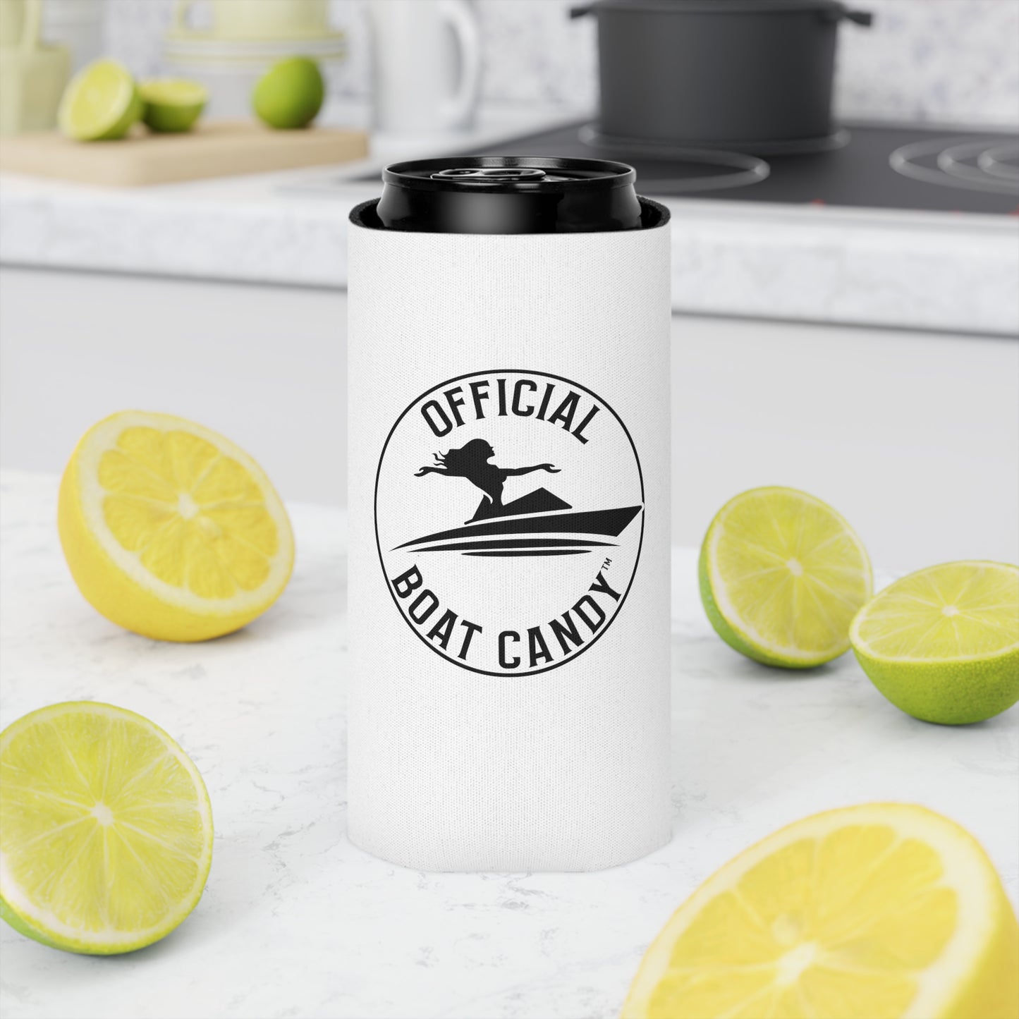 Can Cooler Coozie - Female Logo - Black