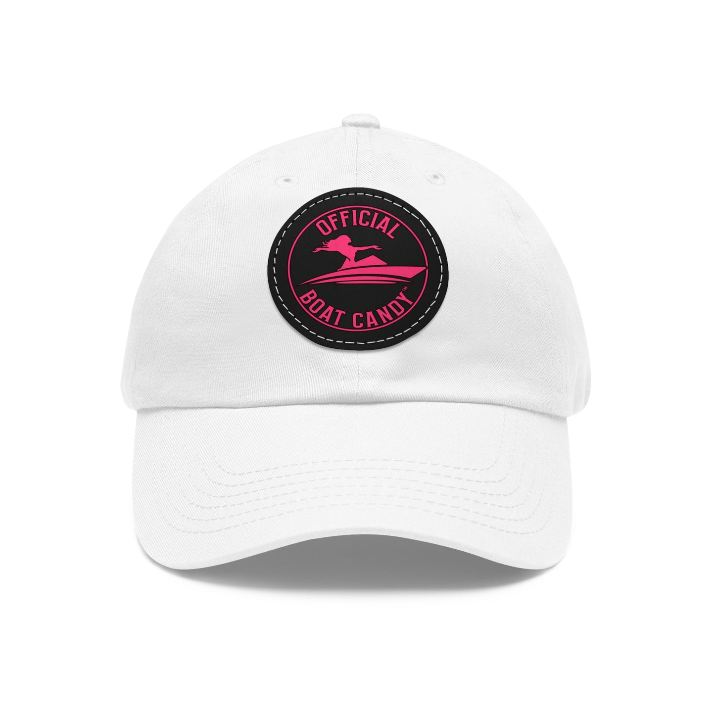 Dad Hat with Leather Patch (Round) - OBC Logo - Roseo Print