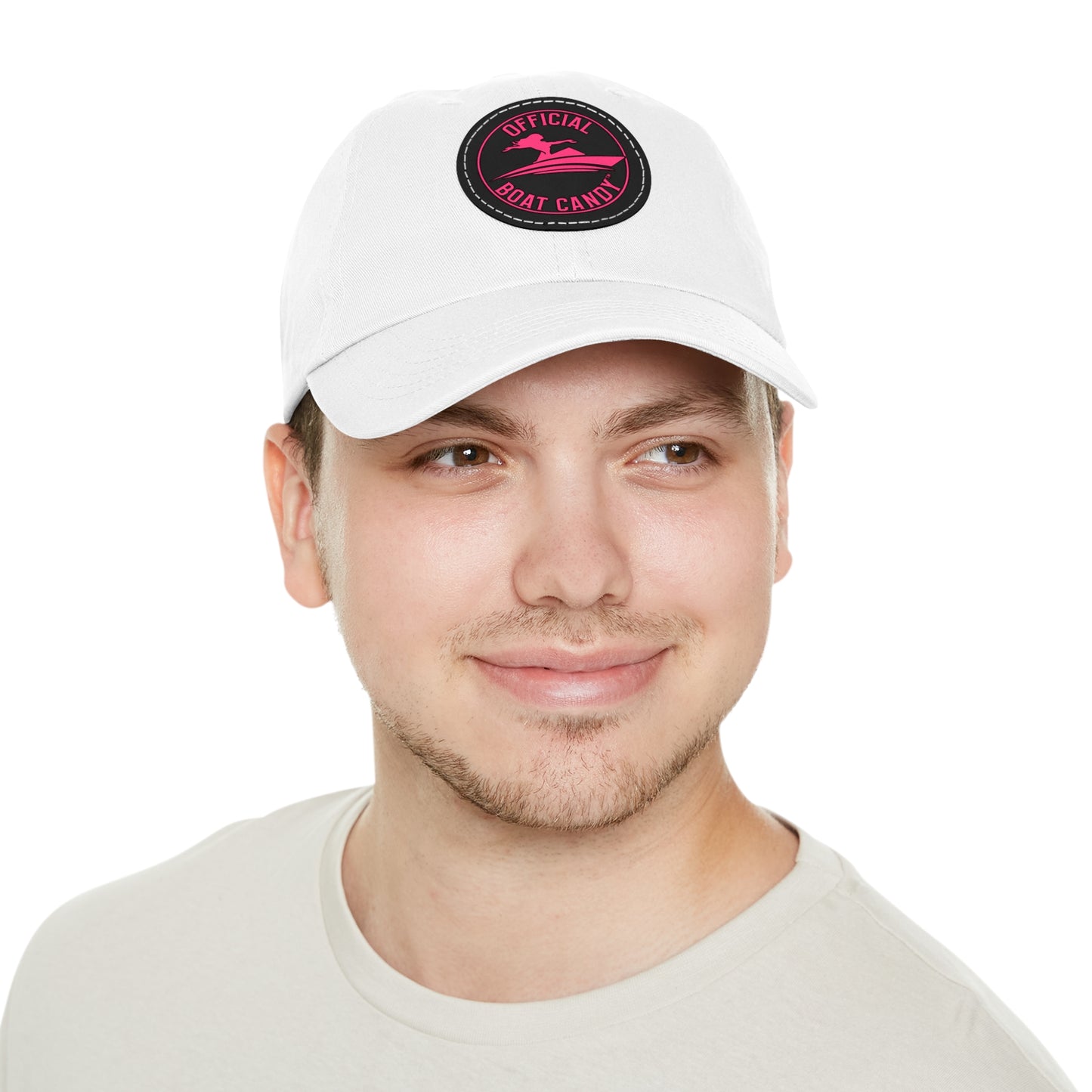 Dad Hat with Leather Patch (Round) - OBC Logo - Roseo Print