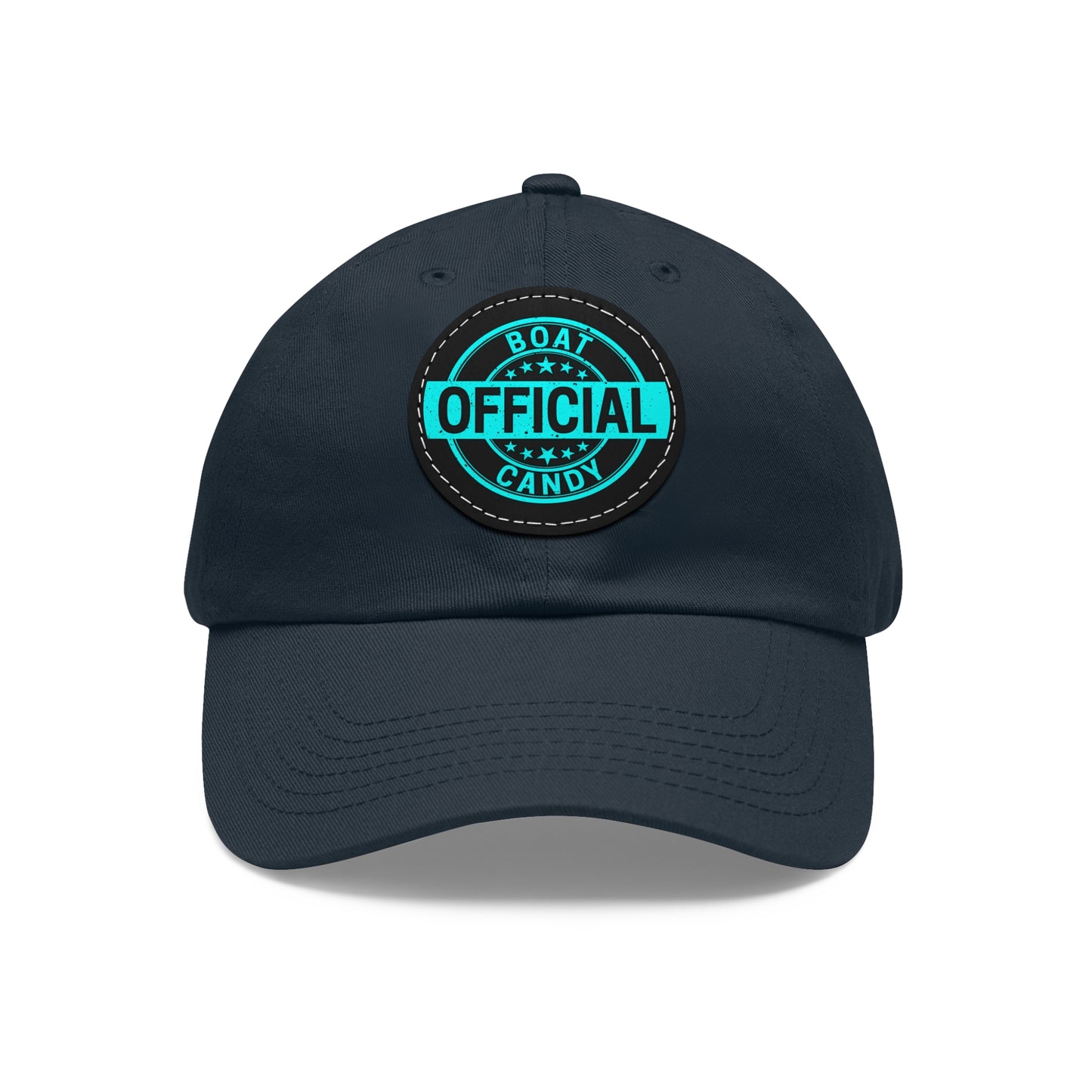 Dad Hat with Leather Patch (Round) - S3 - Blue Print