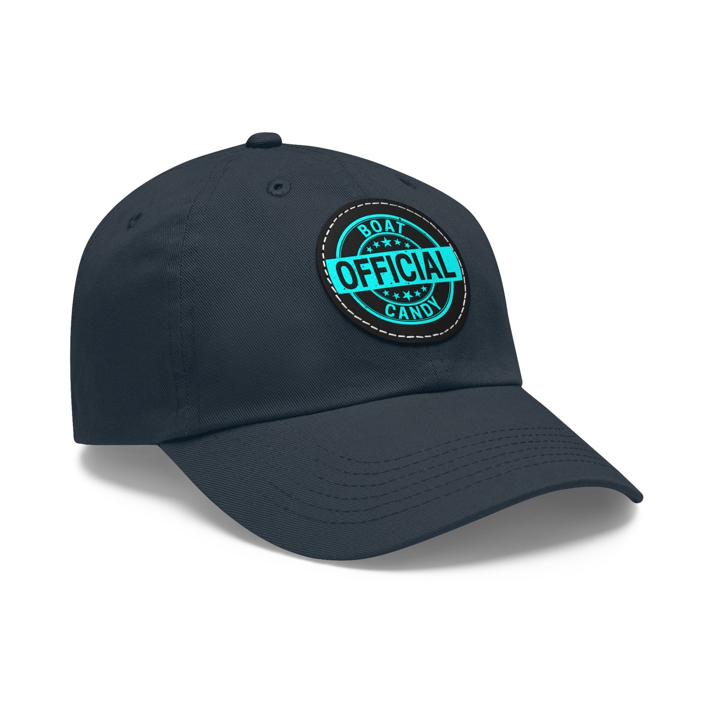 Dad Hat with Leather Patch (Round) - S3 - Blue Print