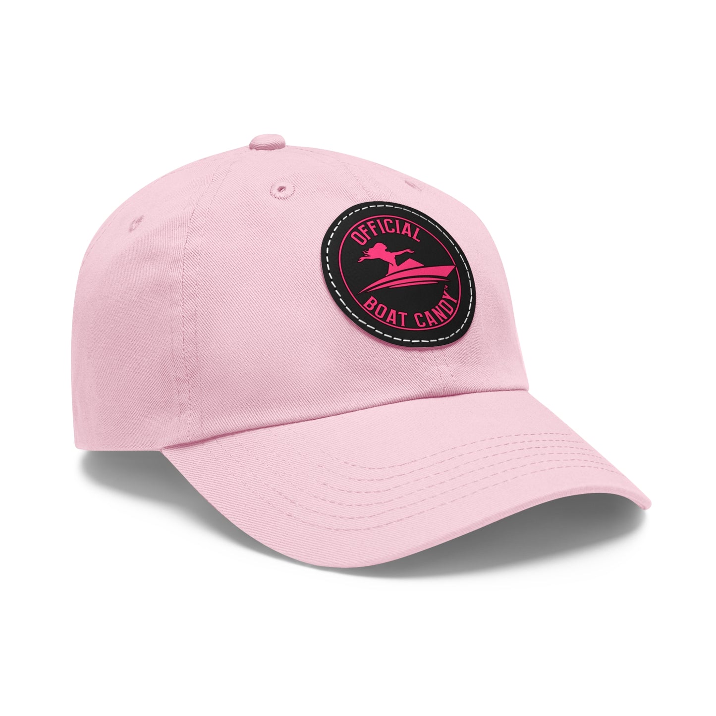 Dad Hat with Leather Patch (Round) - OBC Logo - Roseo Print