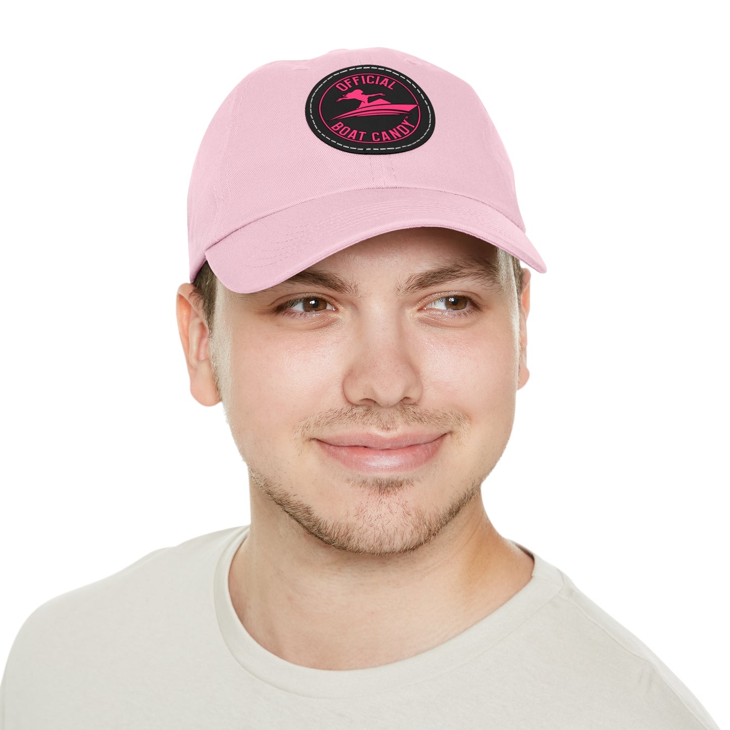 Dad Hat with Leather Patch (Round) - OBC Logo - Roseo Print