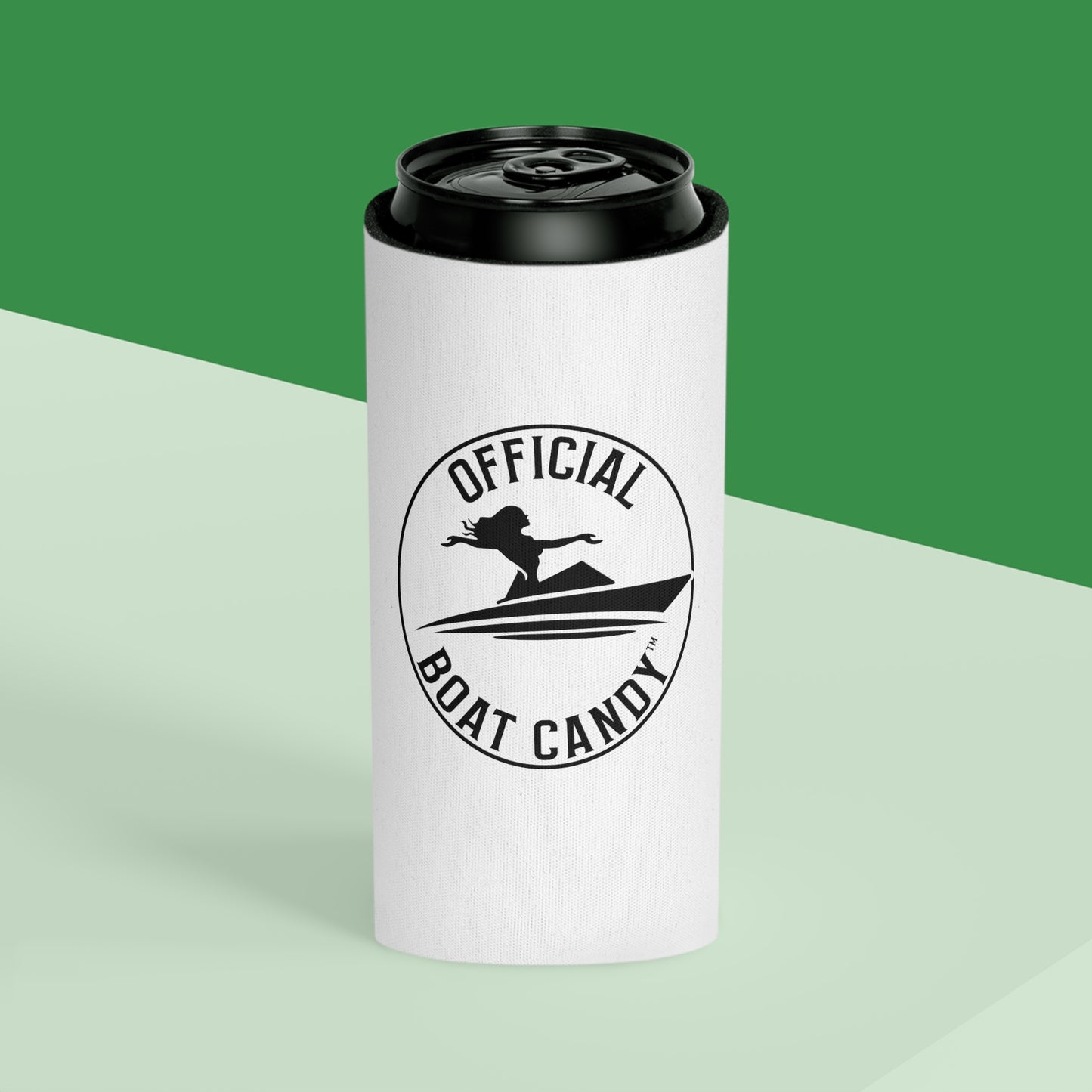 Can Cooler Coozie - Female Logo - Black