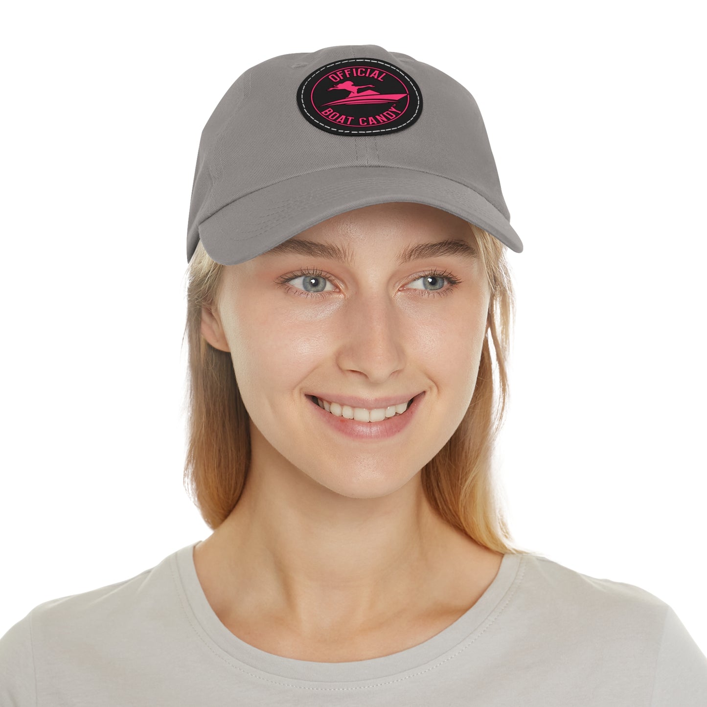 Dad Hat with Leather Patch (Round) - OBC Logo - Roseo Print