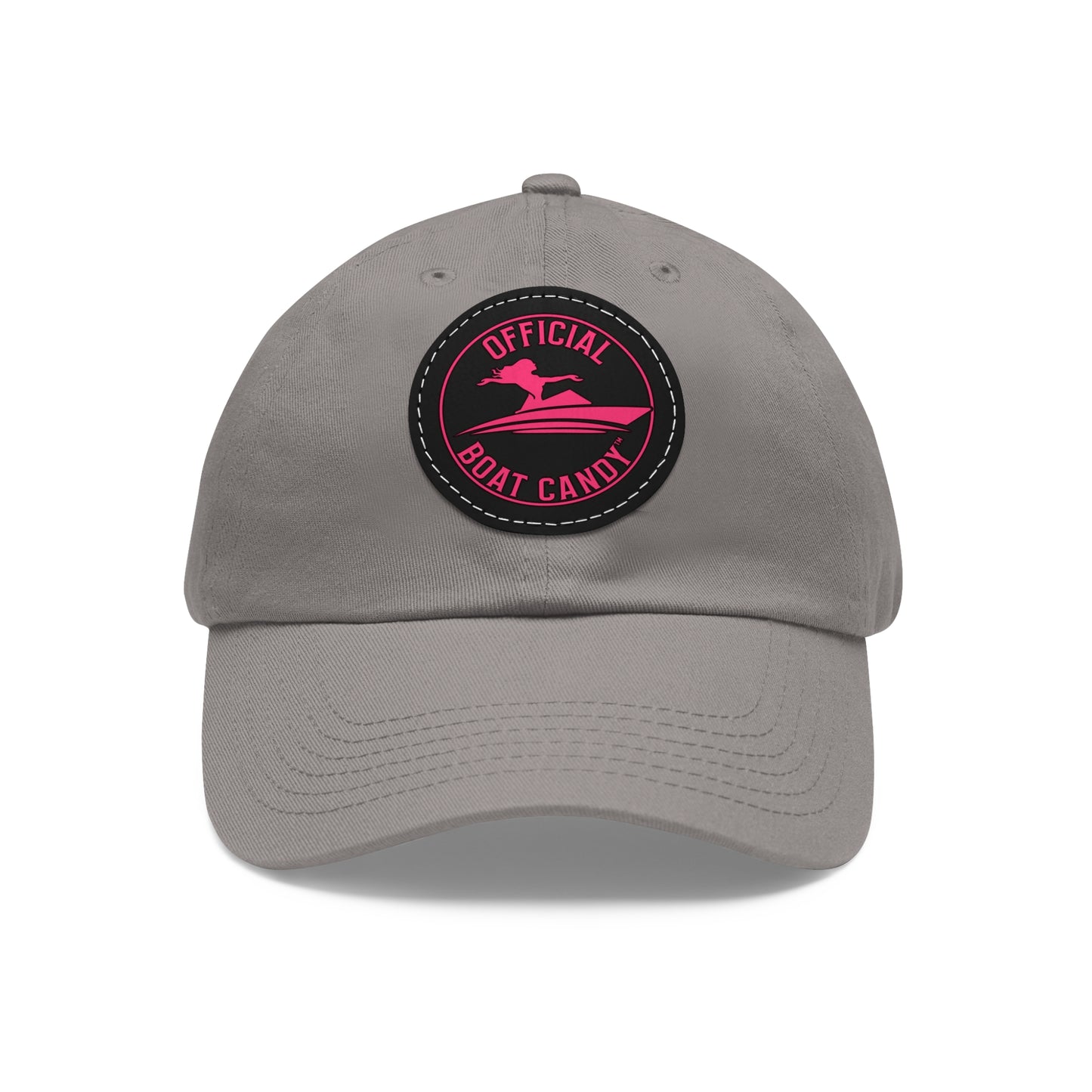 Dad Hat with Leather Patch (Round) - OBC Logo - Roseo Print