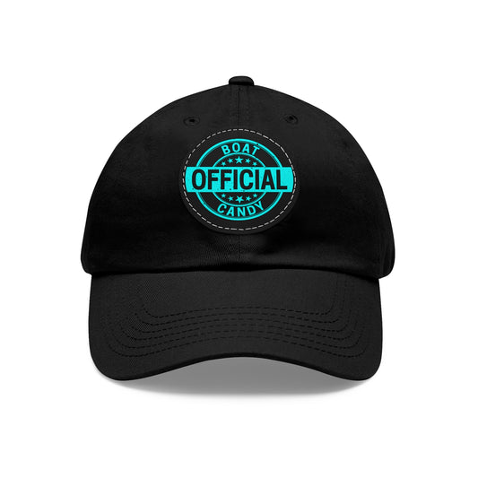 Dad Hat with Leather Patch (Round) - S3 - Blue Print