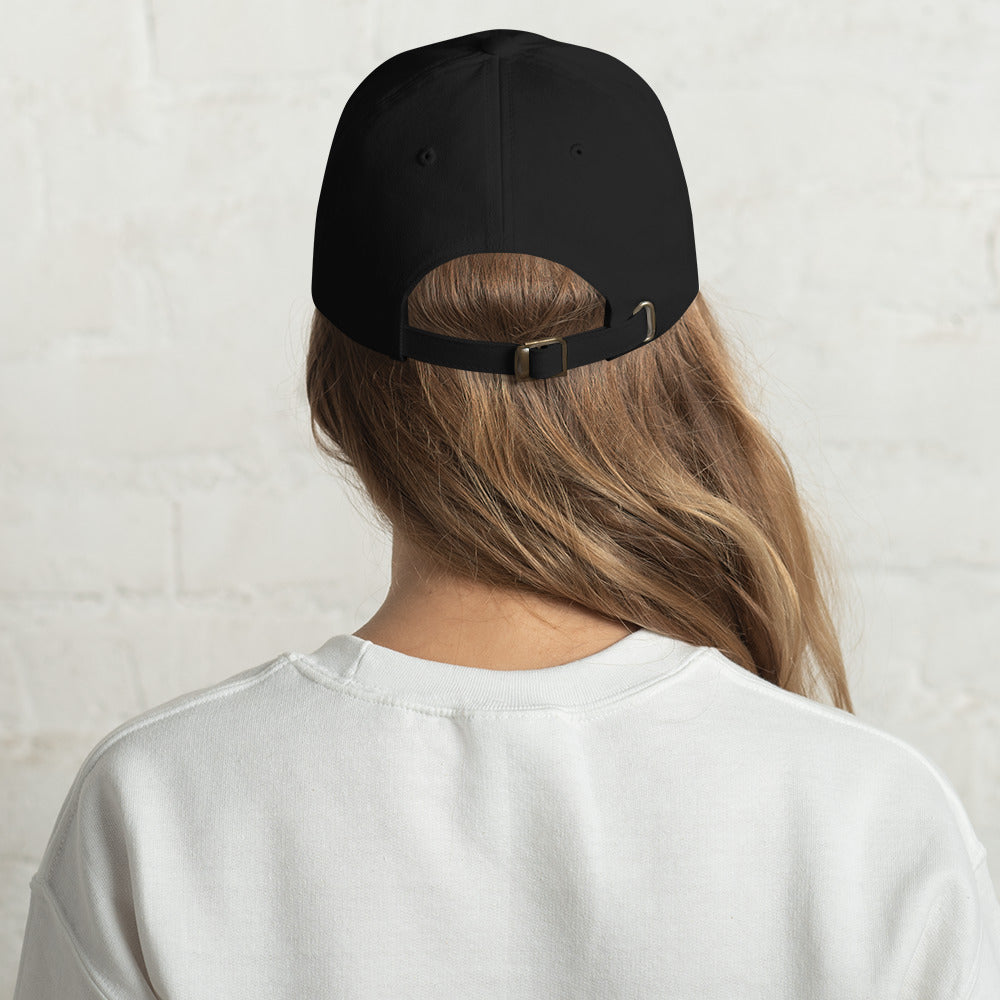 Dad Hat - White Text Embroidered