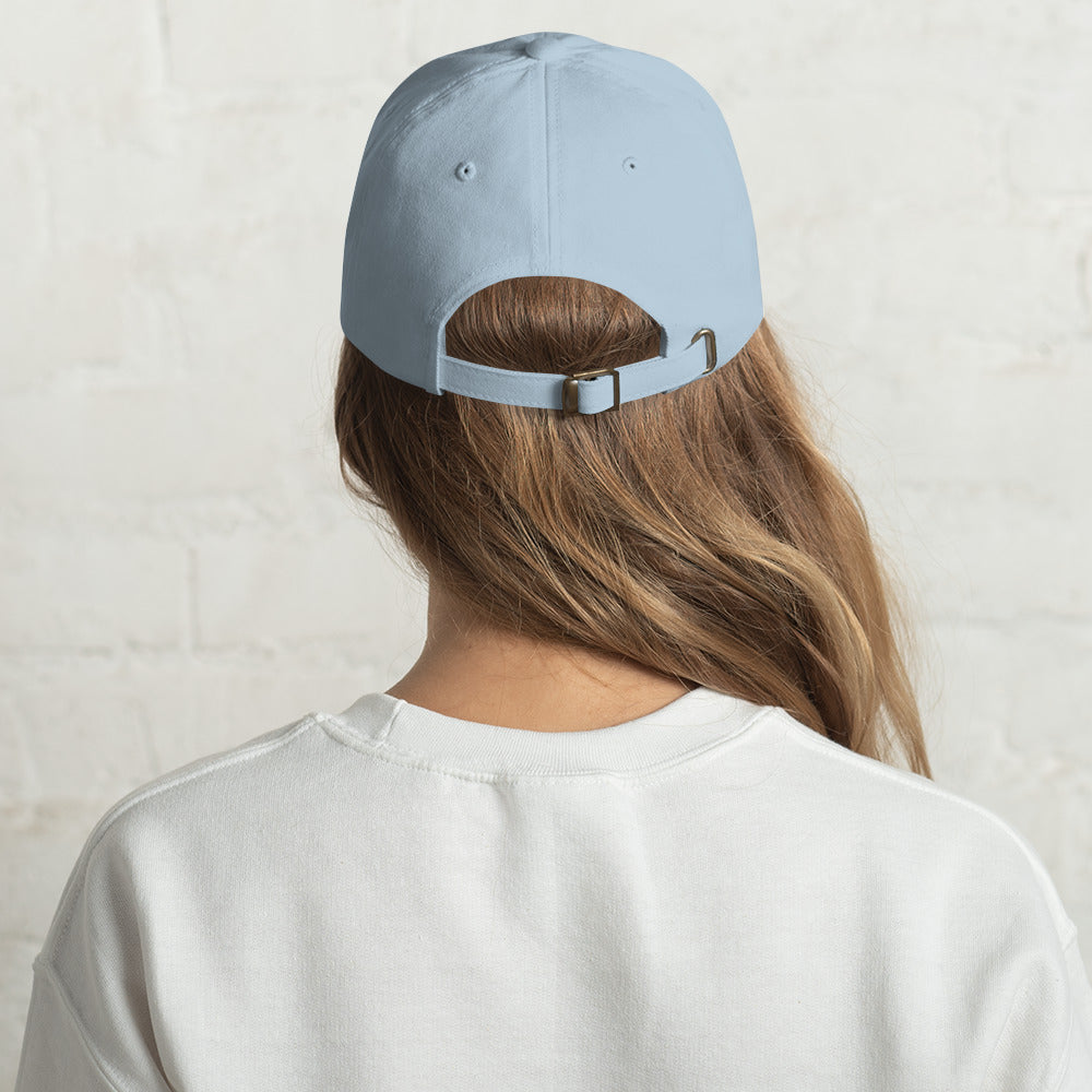 Dad Hat - White Text Embroidered