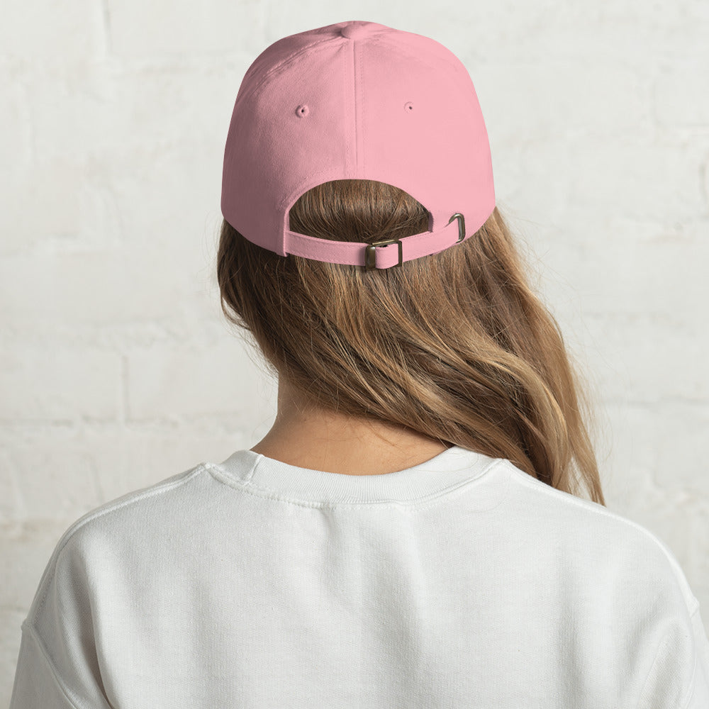 Dad Hat - Black Text Embroidered