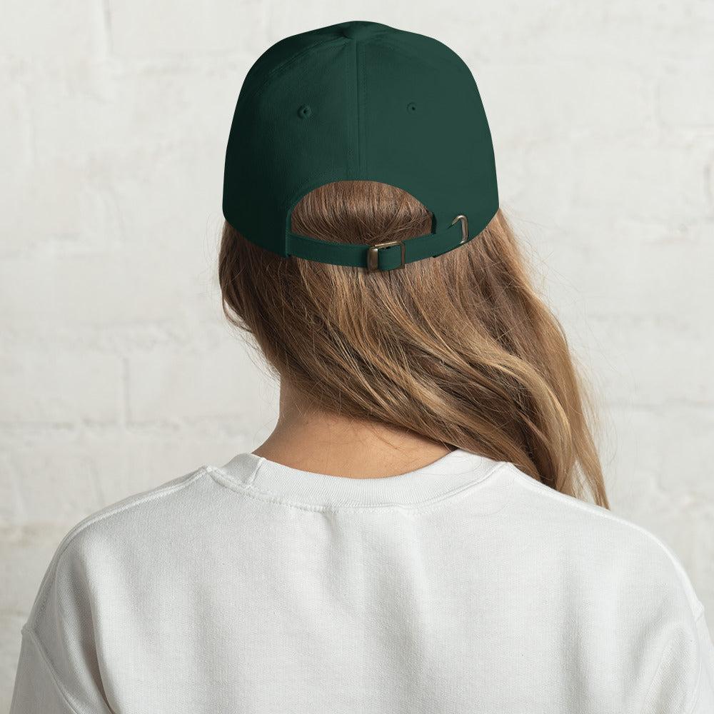 Dad Hat - White Text Embroidered