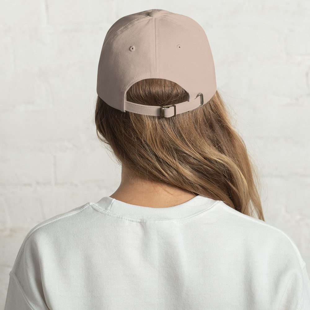 Dad Hat - Black Text Embroidered