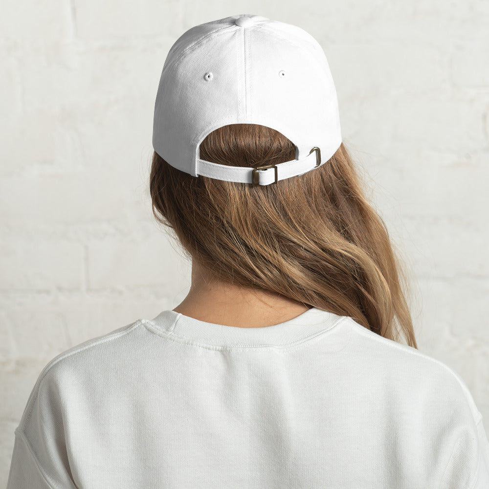 Dad Hat - Pink Text Embroidered