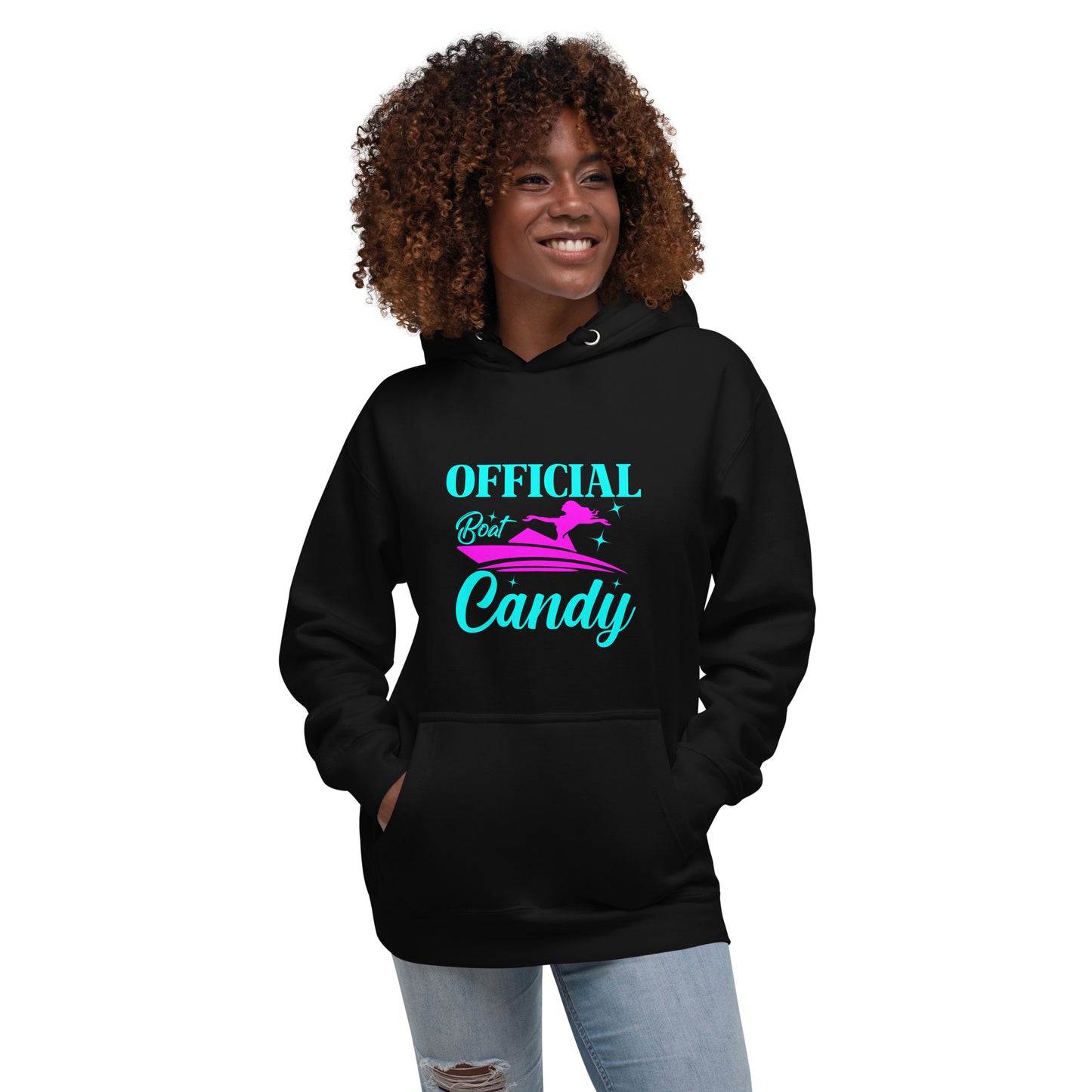 Unisex Hoodie - S2 - Blue and Neon Pink