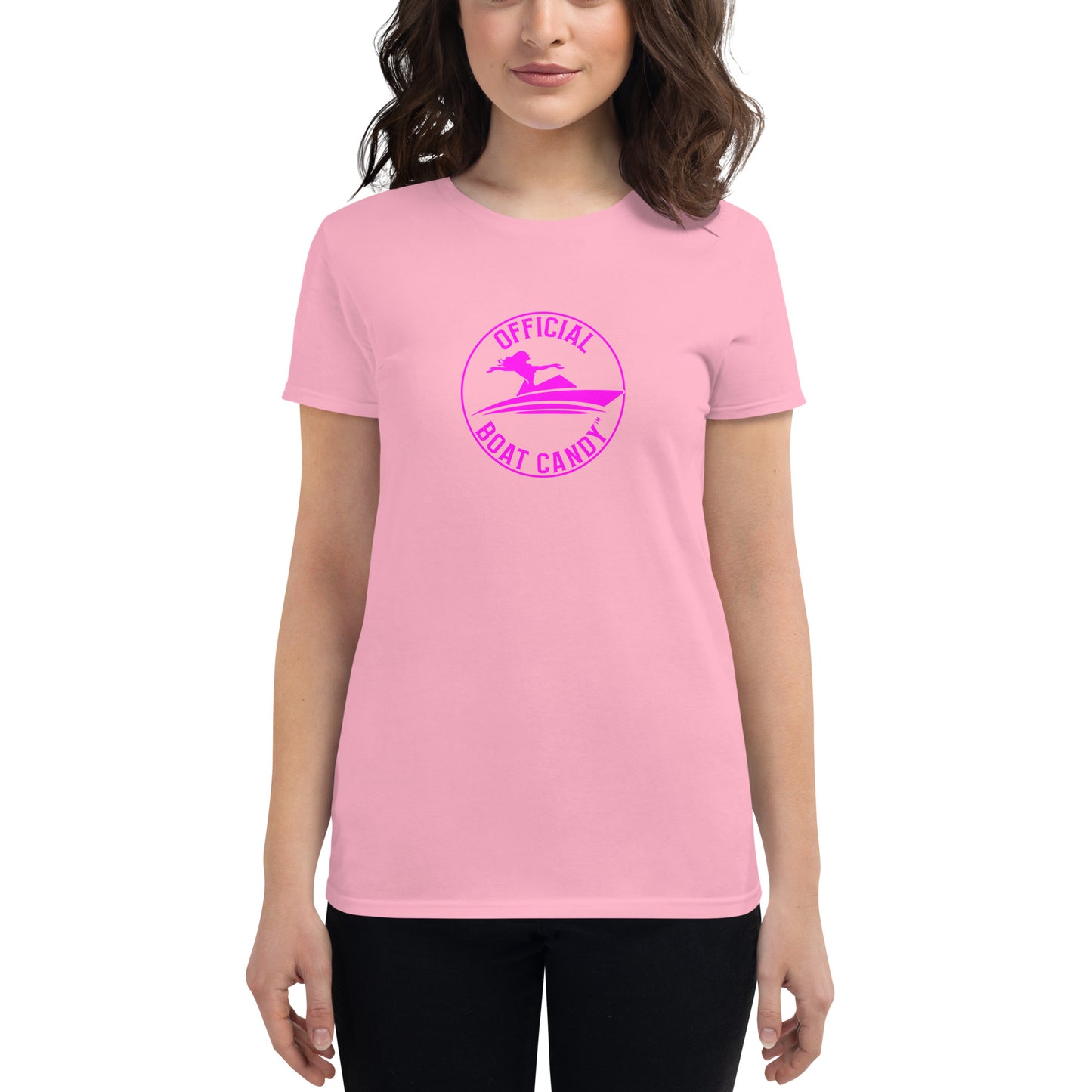 Women's Short Sleeve T-Shirt - Female Logo - Neon Pink