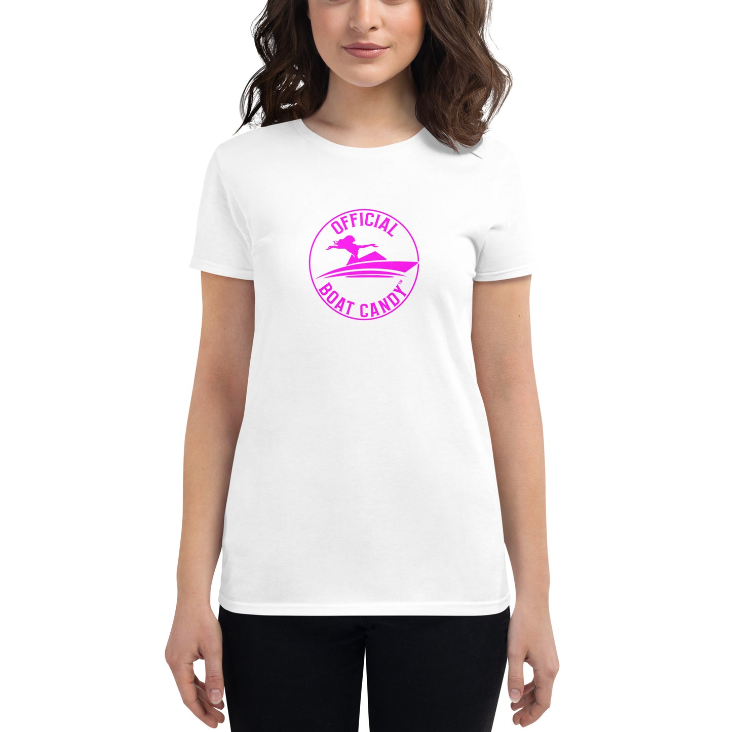 Women's Short Sleeve T-Shirt - Female Logo - Neon Pink